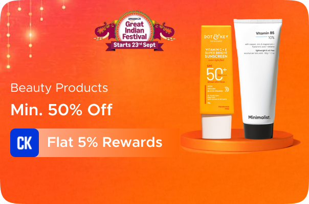 Amazon: Minimum 50% off on Beauty Products + Flat 5% Rewards